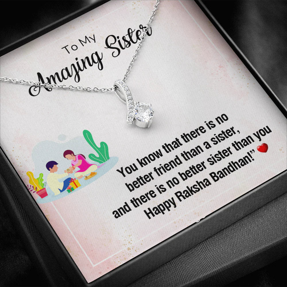 Heartfelt Gift to Sister on Rakhi - Pure Silver Necklace