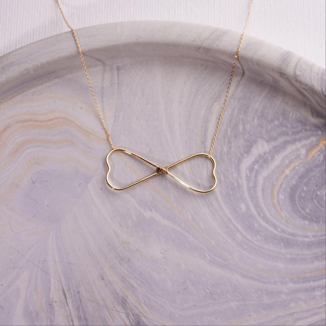 ๐ Heart 925 Silver Necklace with Gold Plated