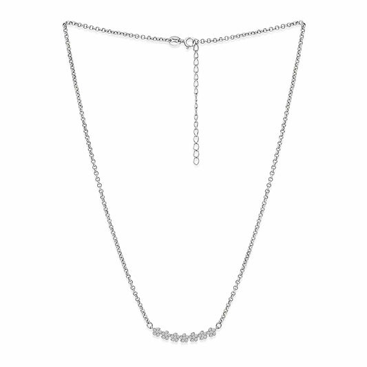 Flower Blooming Sterling Silver Necklace