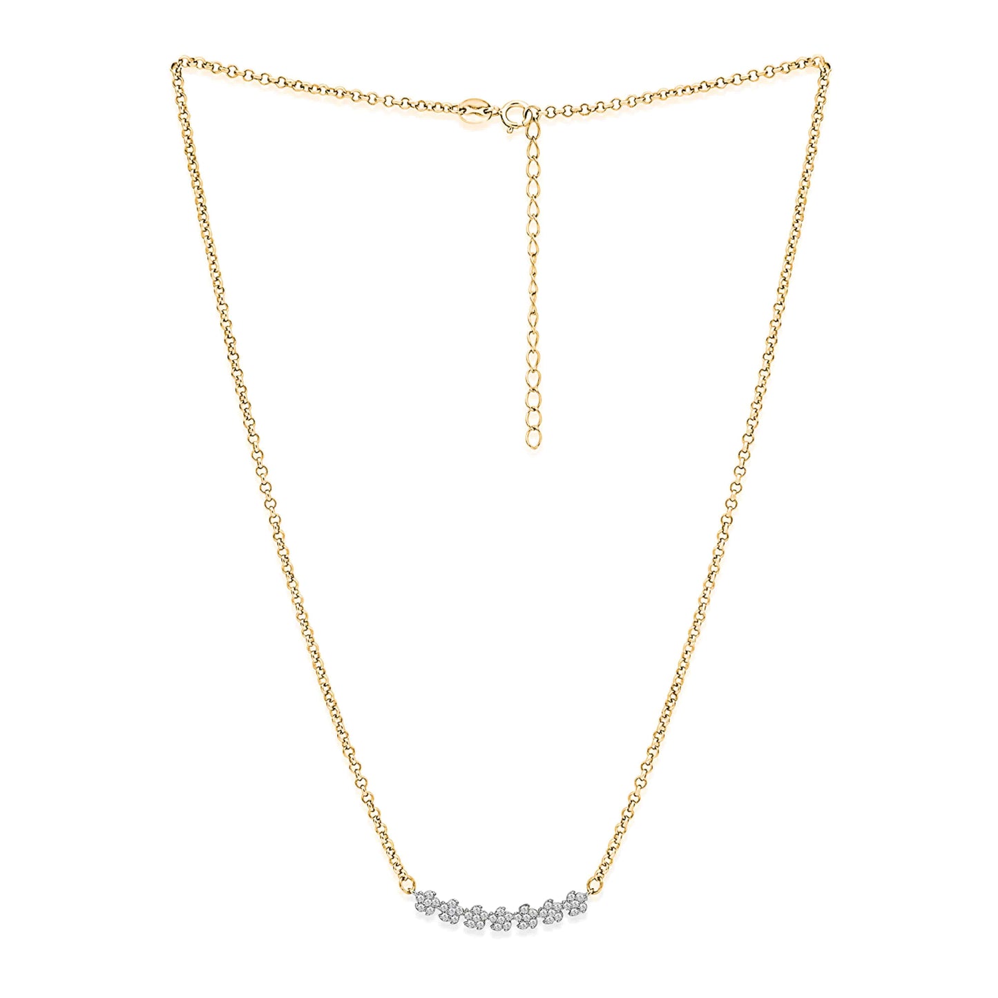 Flower Blooming Sterling Silver Necklace