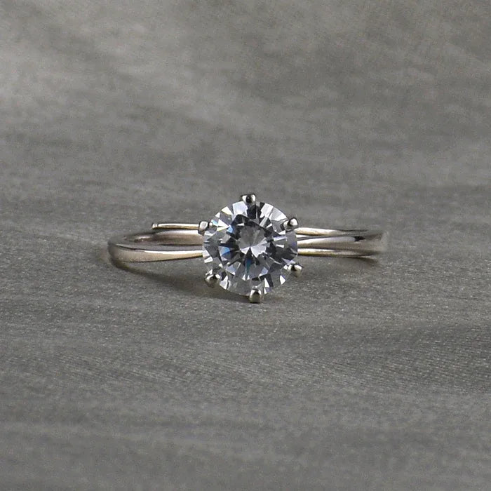 Solitaire Adjustable Ring - Cute Teddy Box