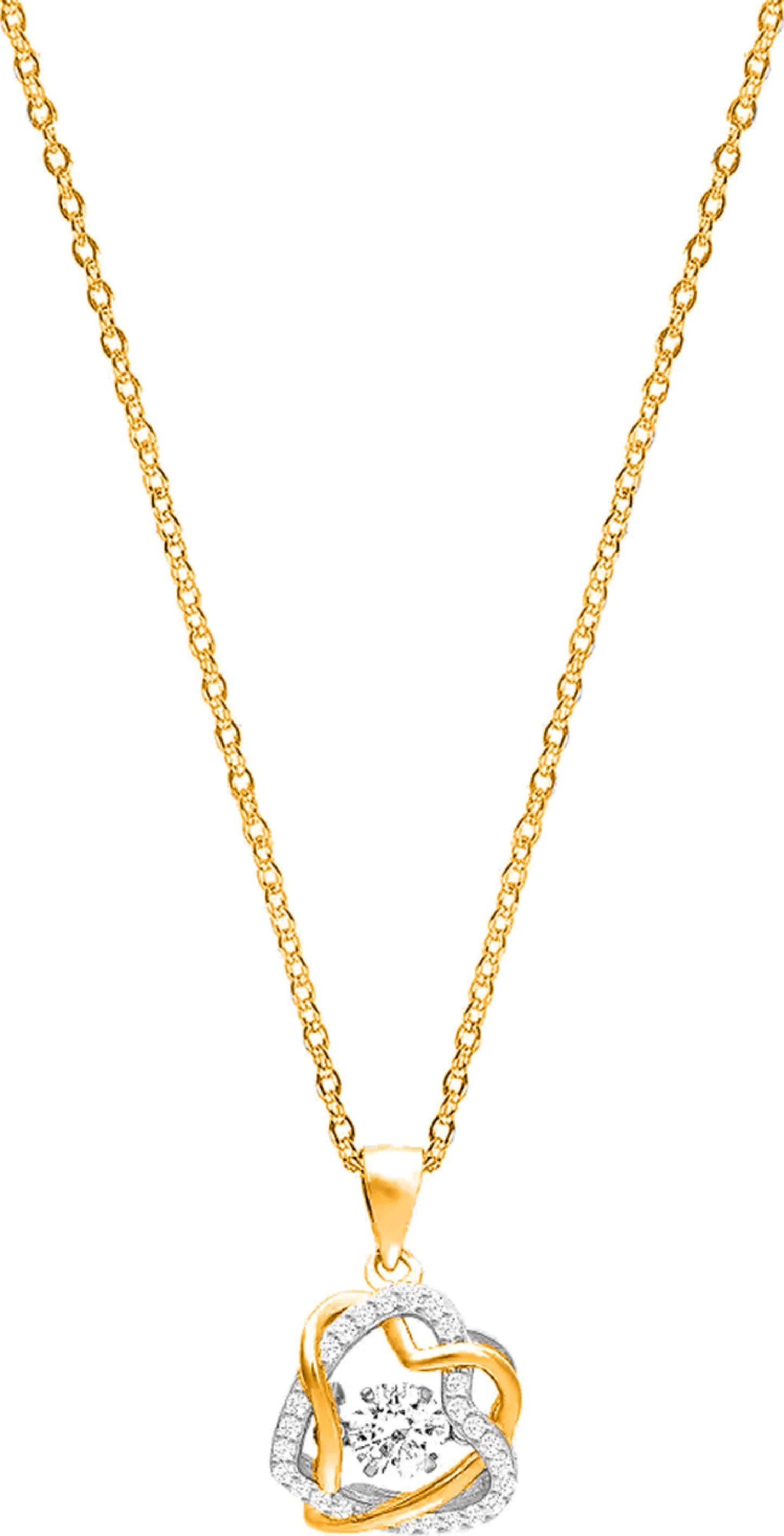 Interlocked Heart 925 Sterling Silver Necklace