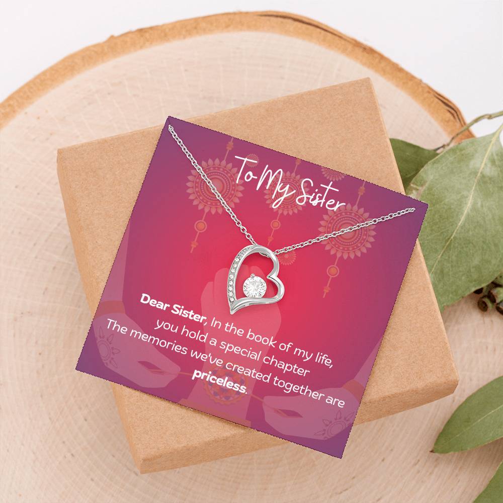 ".You hold a special chapter.." | Top Rakhi Gift For Sister 2025 - 925 Sterling Silver Necklace Gift