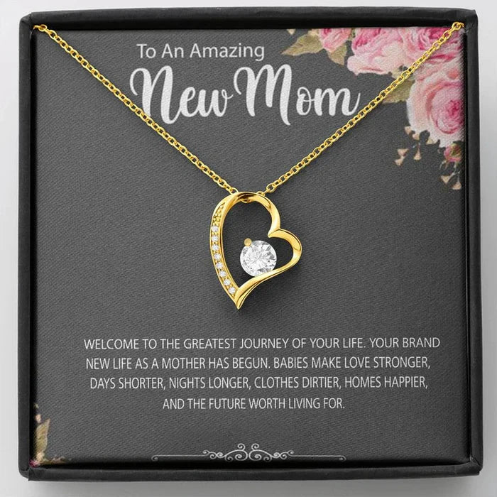 Best Heartfelt Gift for Mom to be - Baby Heart Pure Silver Necklace Gift