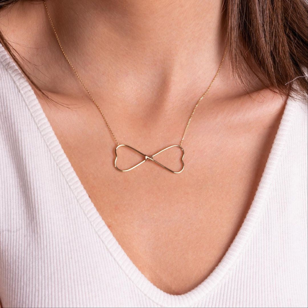 ๐ Heart 925 Silver Necklace with Gold Plated