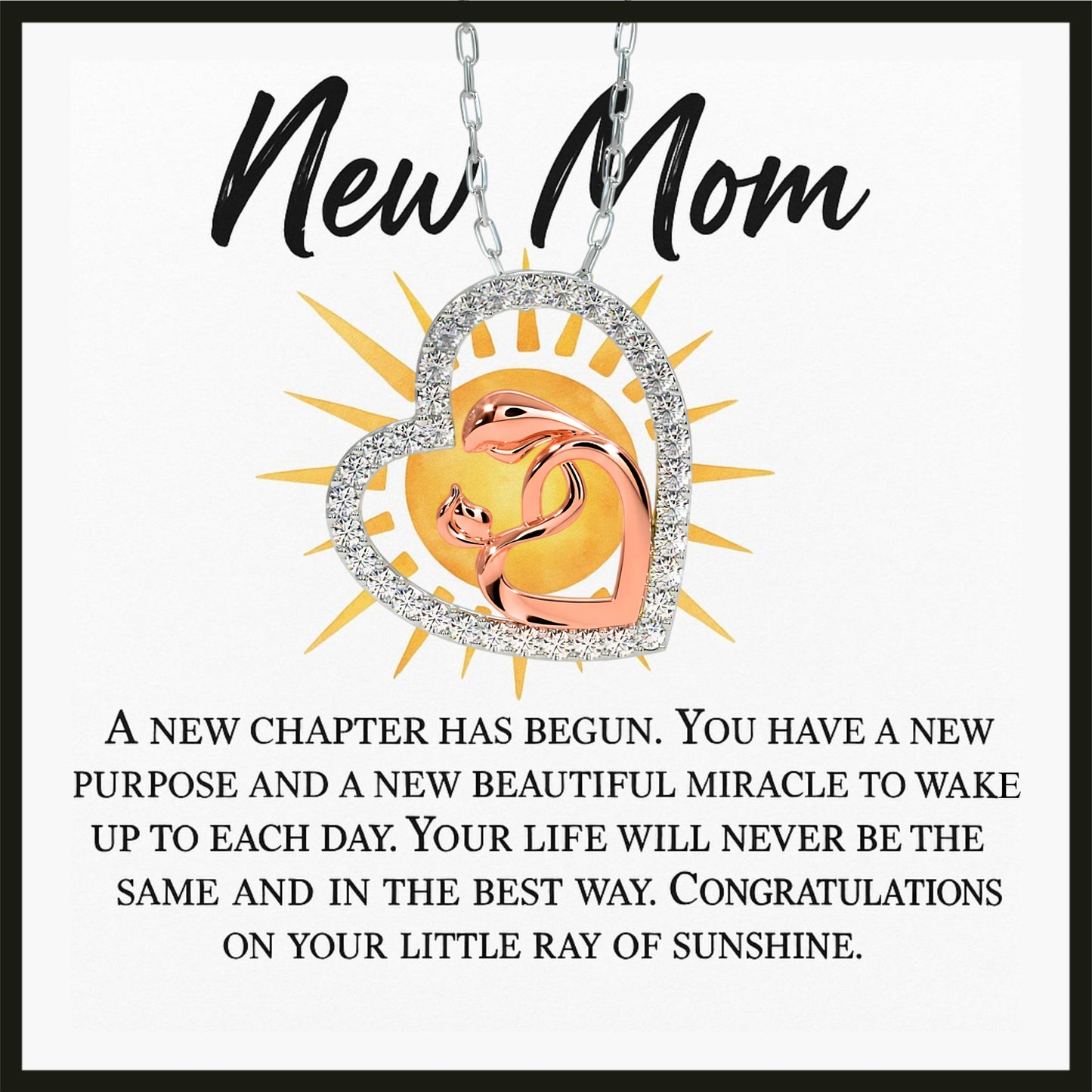 Surprising Gift for Mom to be - Mom & Baby Pure Silver Necklace Gift Set