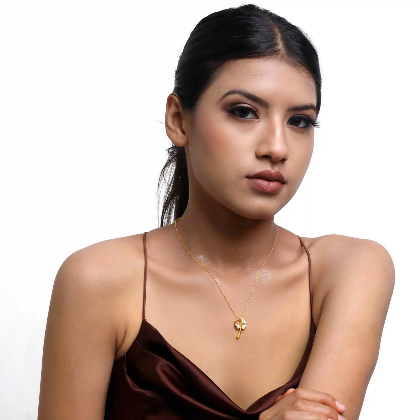 Flower Pure Silver Necklace