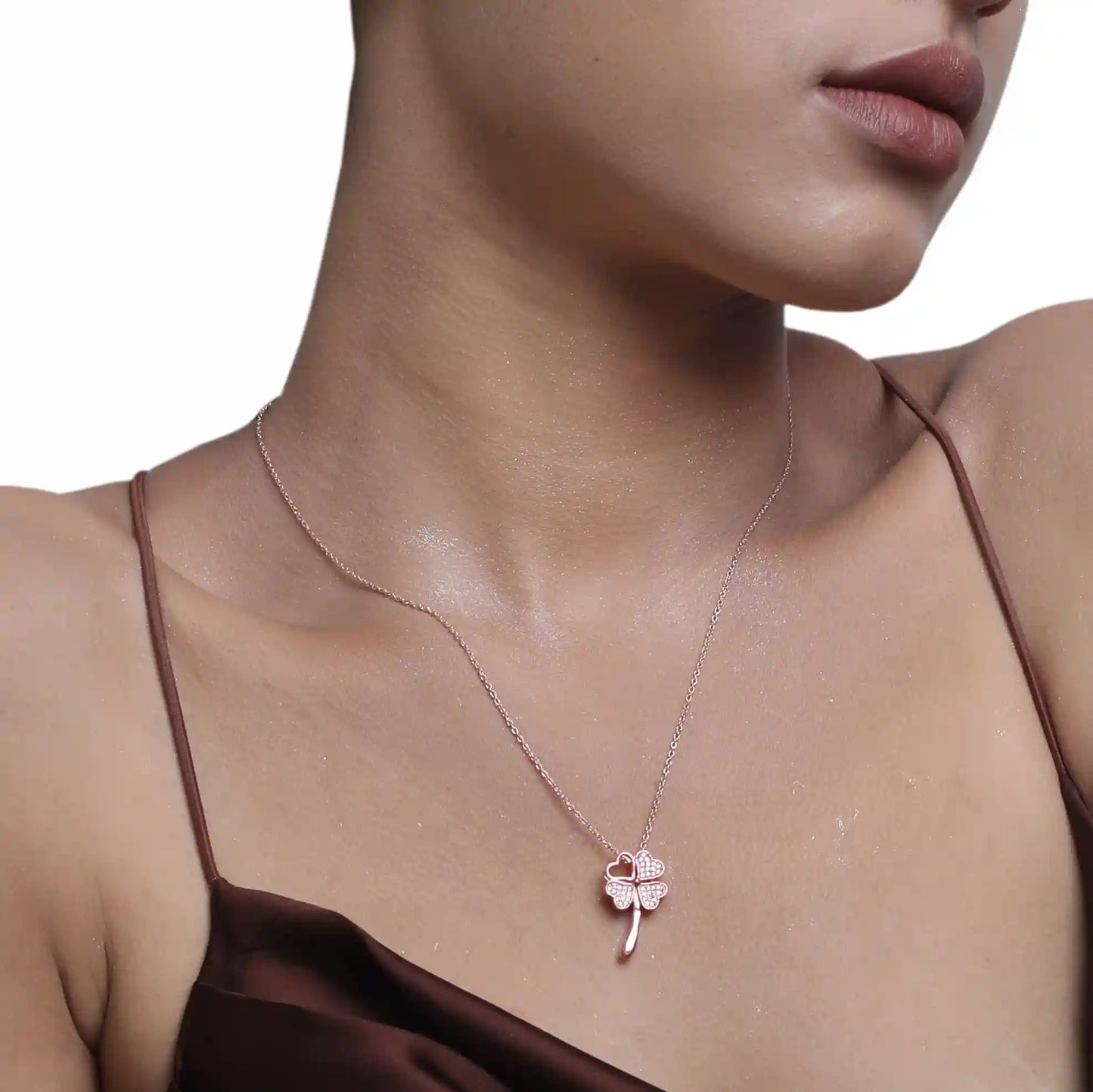 Flower Pure Silver Necklace