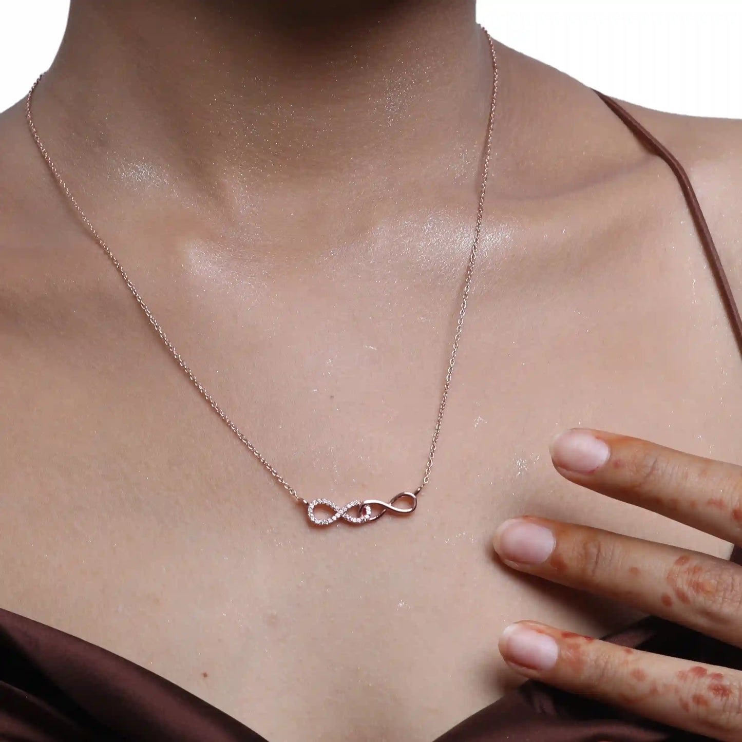 Dual Infinity 925 Silver Necklace