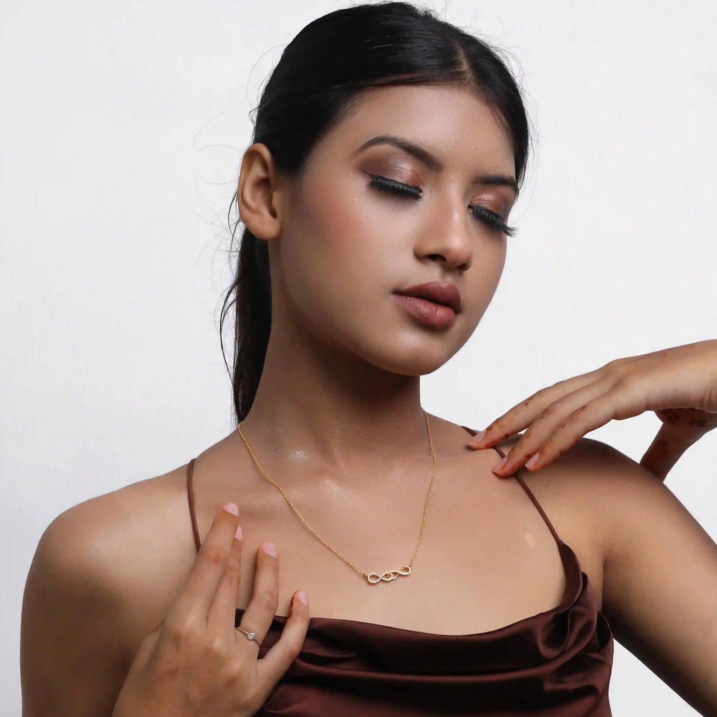 Dual Infinity 925 Silver Necklace