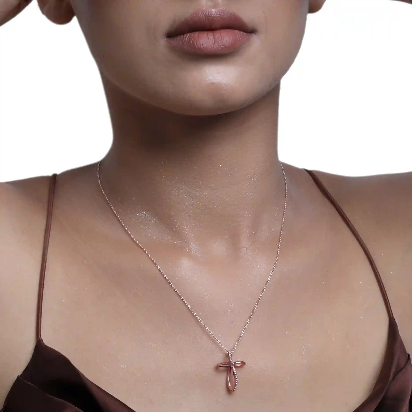 V.Cross Infinity 925 Sterling Silver Necklace
