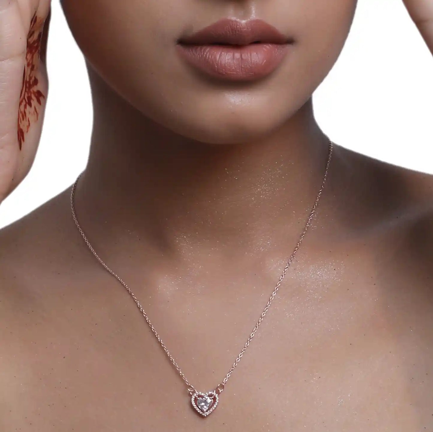 Heart Solitaire Silver Necklace