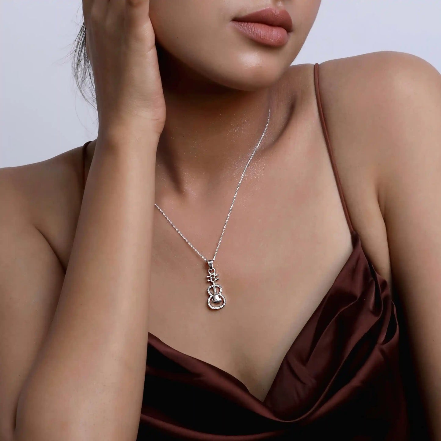 Guitar 925 Silver Necklace