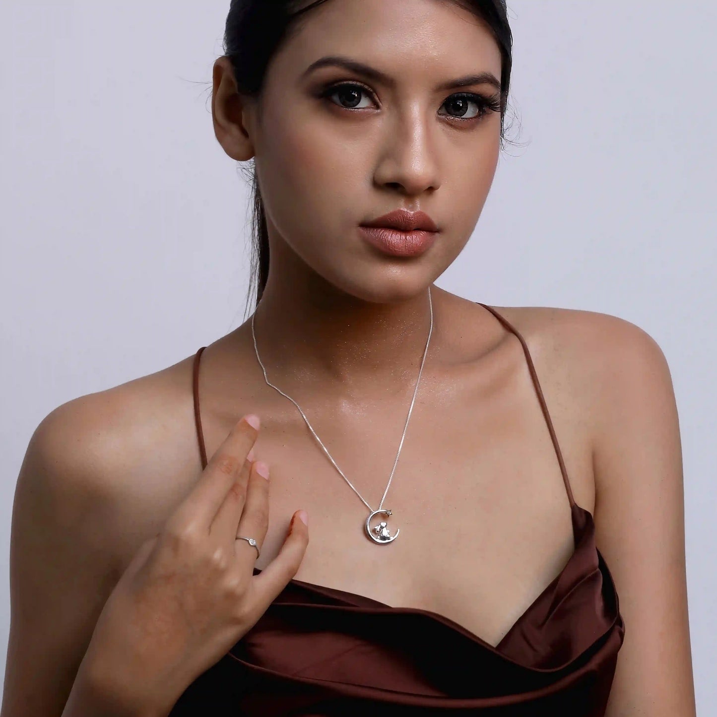 Rabbit Moon Love 925 Silver Necklace