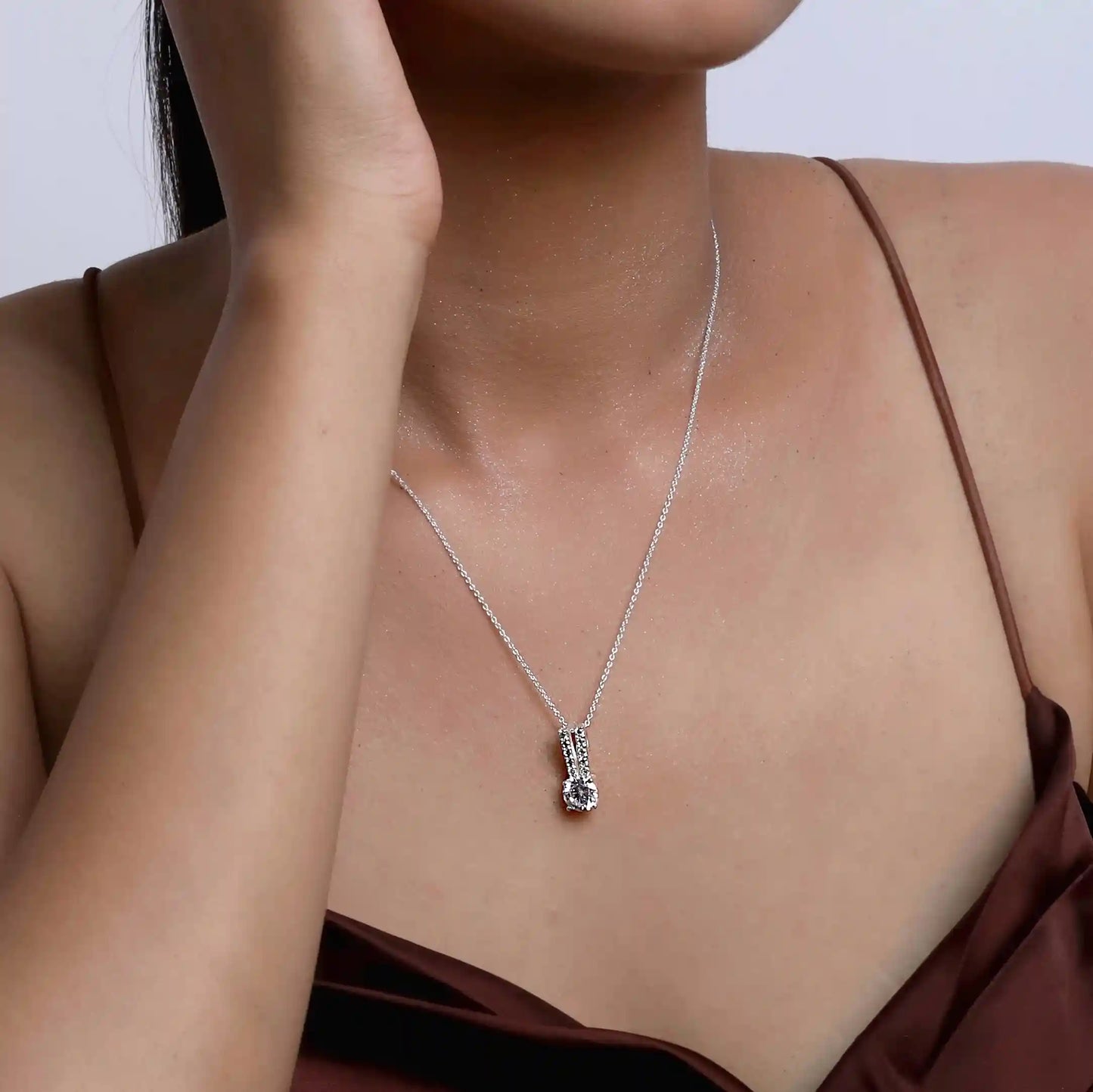 Solitaire Necklace - 925 Sterling Silver