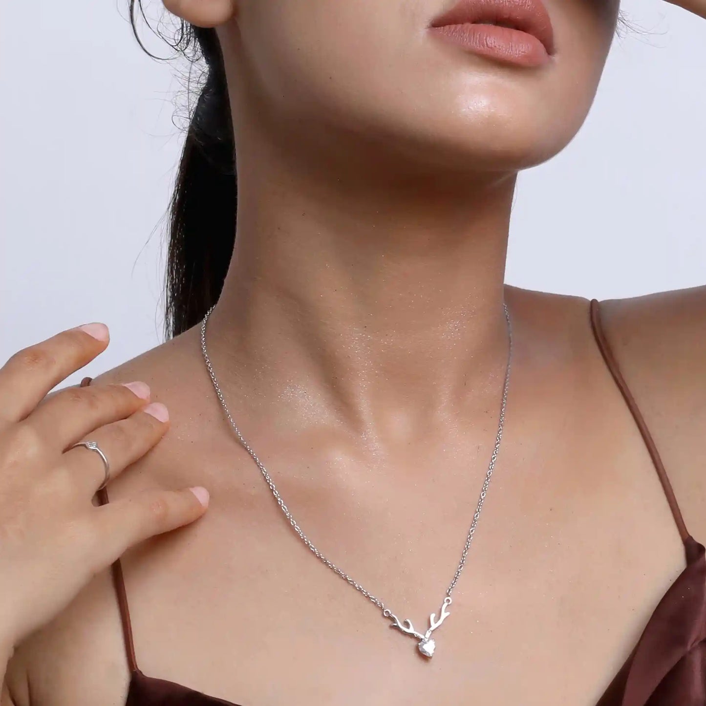 Deer Heart Cubic Zirconia Necklace