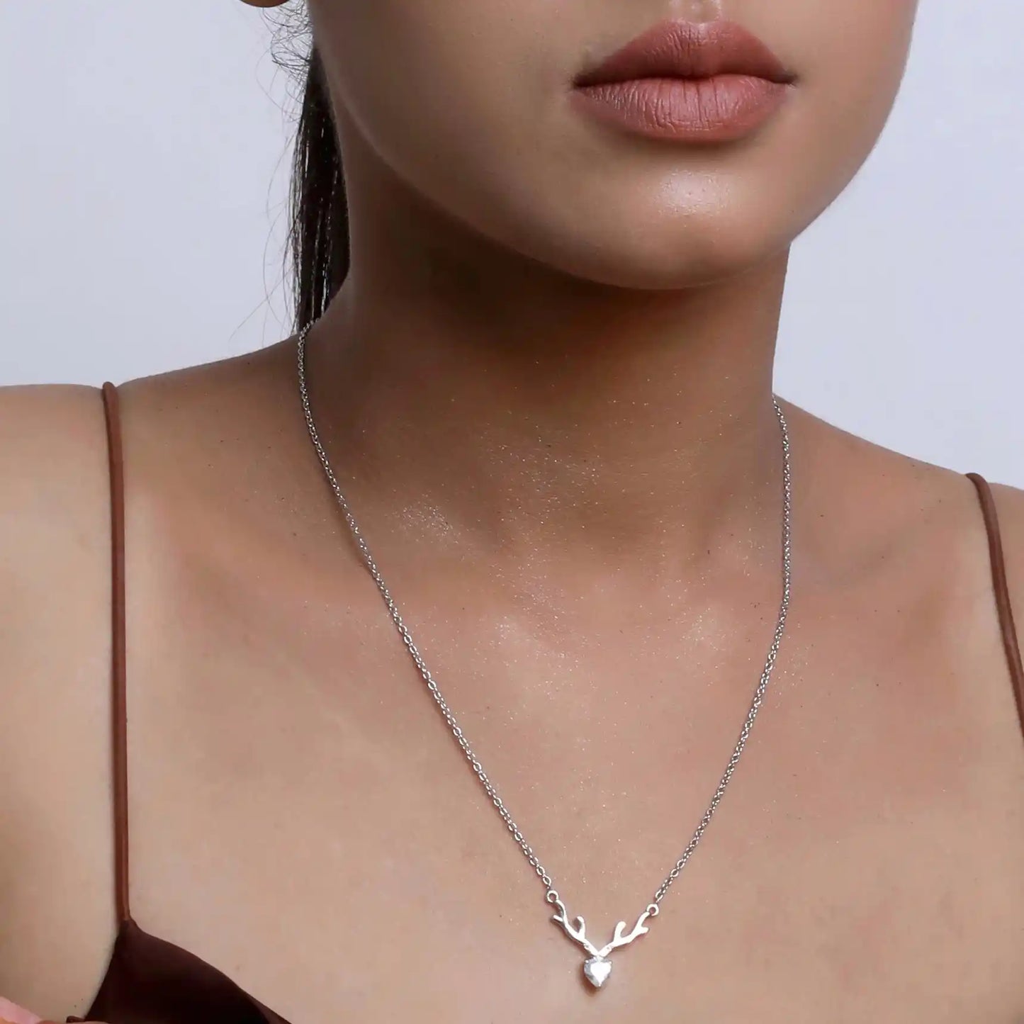 Deer Heart Cubic Zirconia Necklace