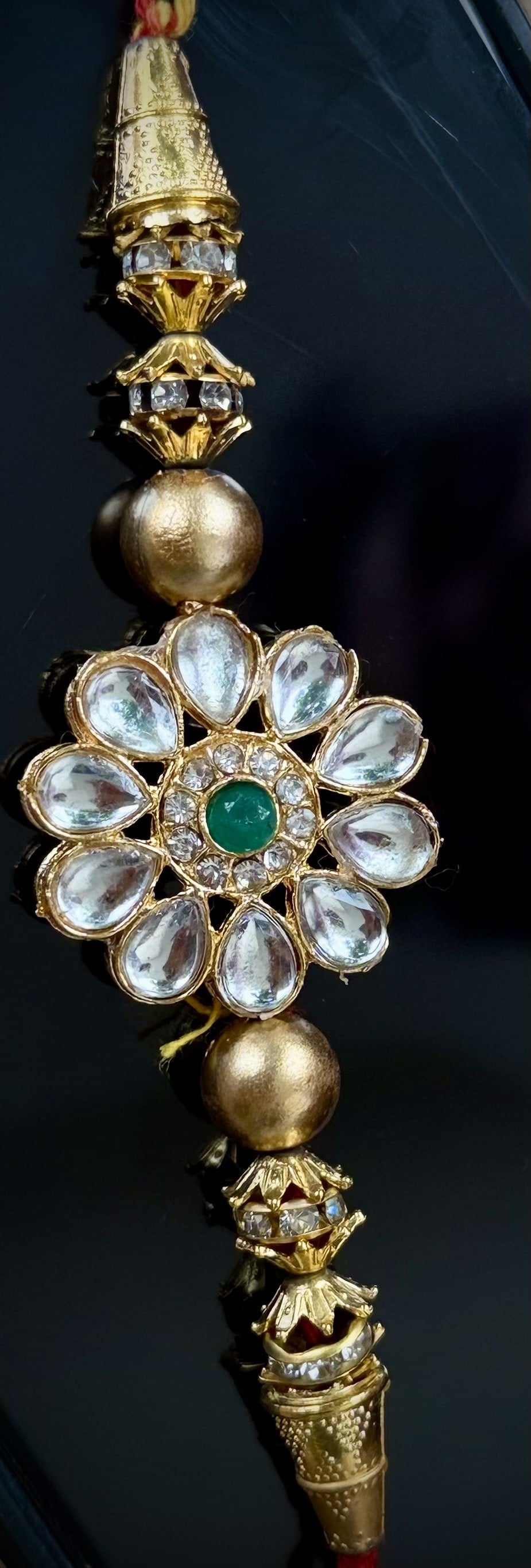 Lab Grown Emerald Solitaire Rakhi