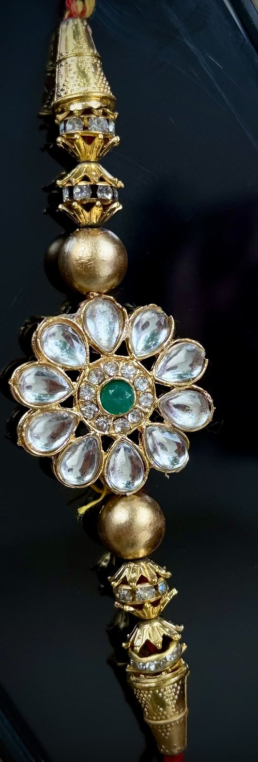 Lab Grown Emerald Solitaire Rakhi