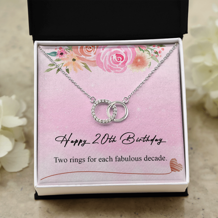 Beautiful 20th Birthday Gift - Dual Circlet Necklace