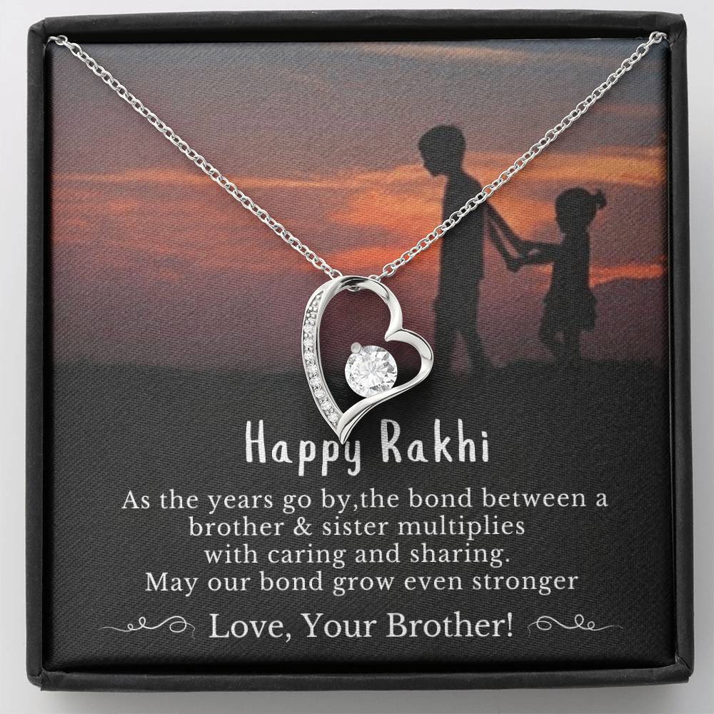 Best Rakhi Gift For Younger Sister - 925 Sterling Silver Necklace Gift