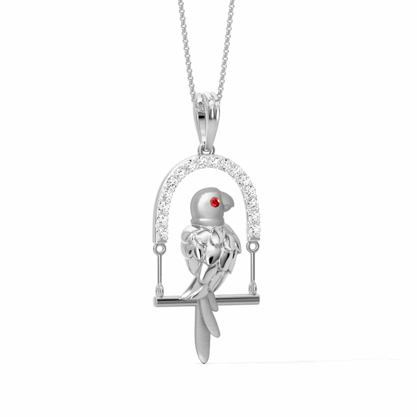 Parrot's Cage Silver Necklace