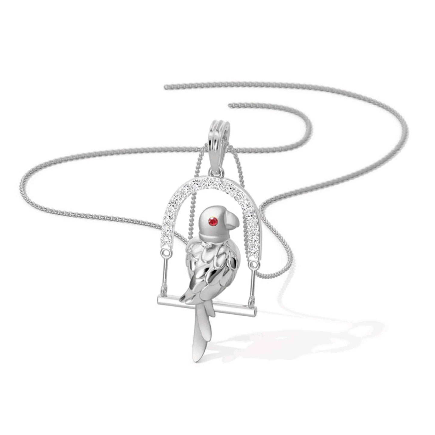 Parrot's Cage Silver Necklace