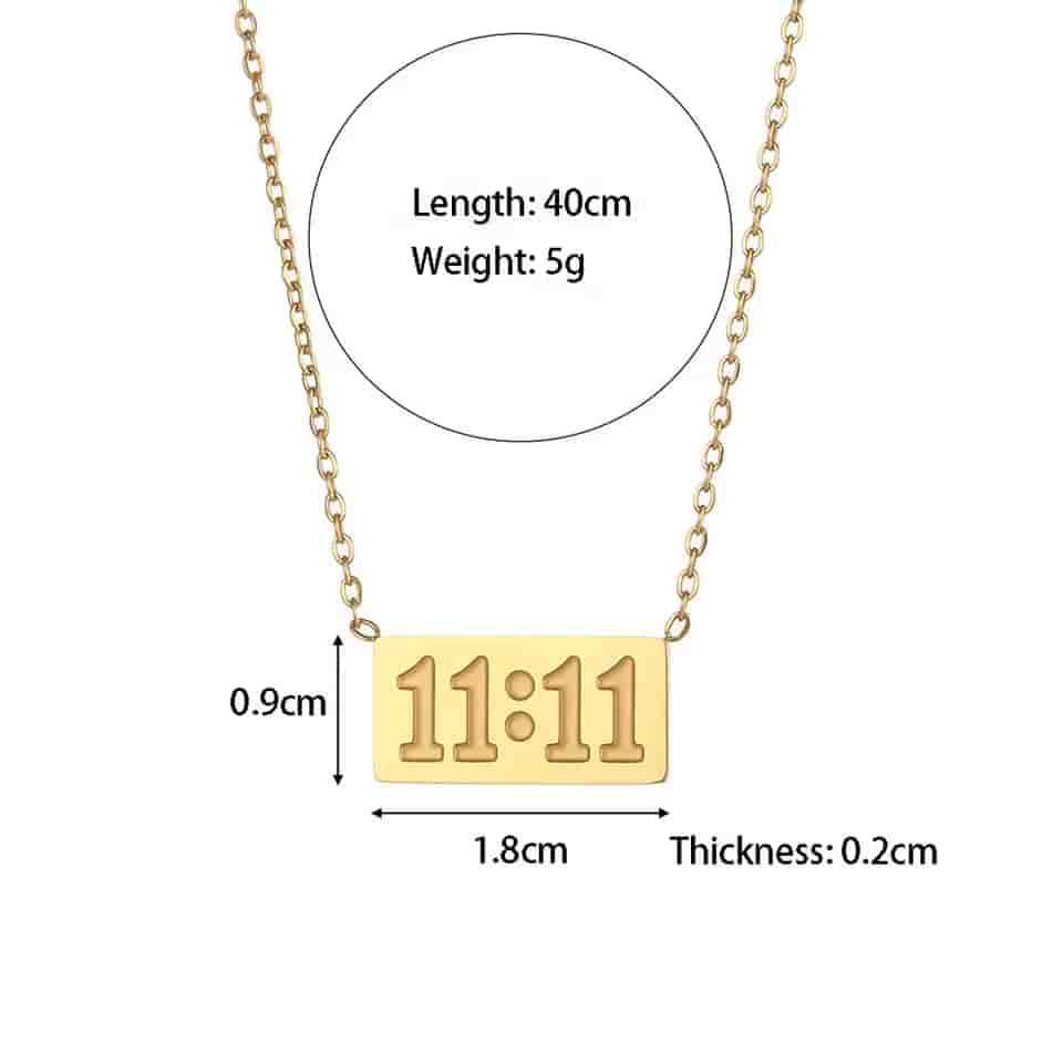 1111 Angel Number 925 Silver Necklace