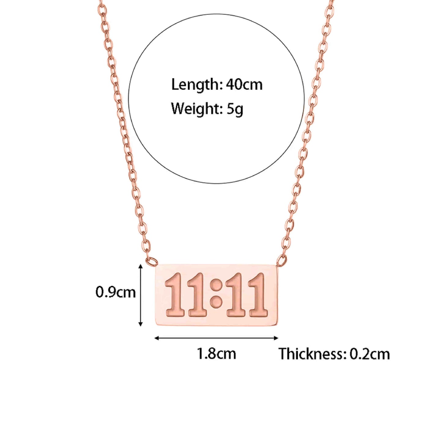 1111 Angel Number 925 Silver Necklace