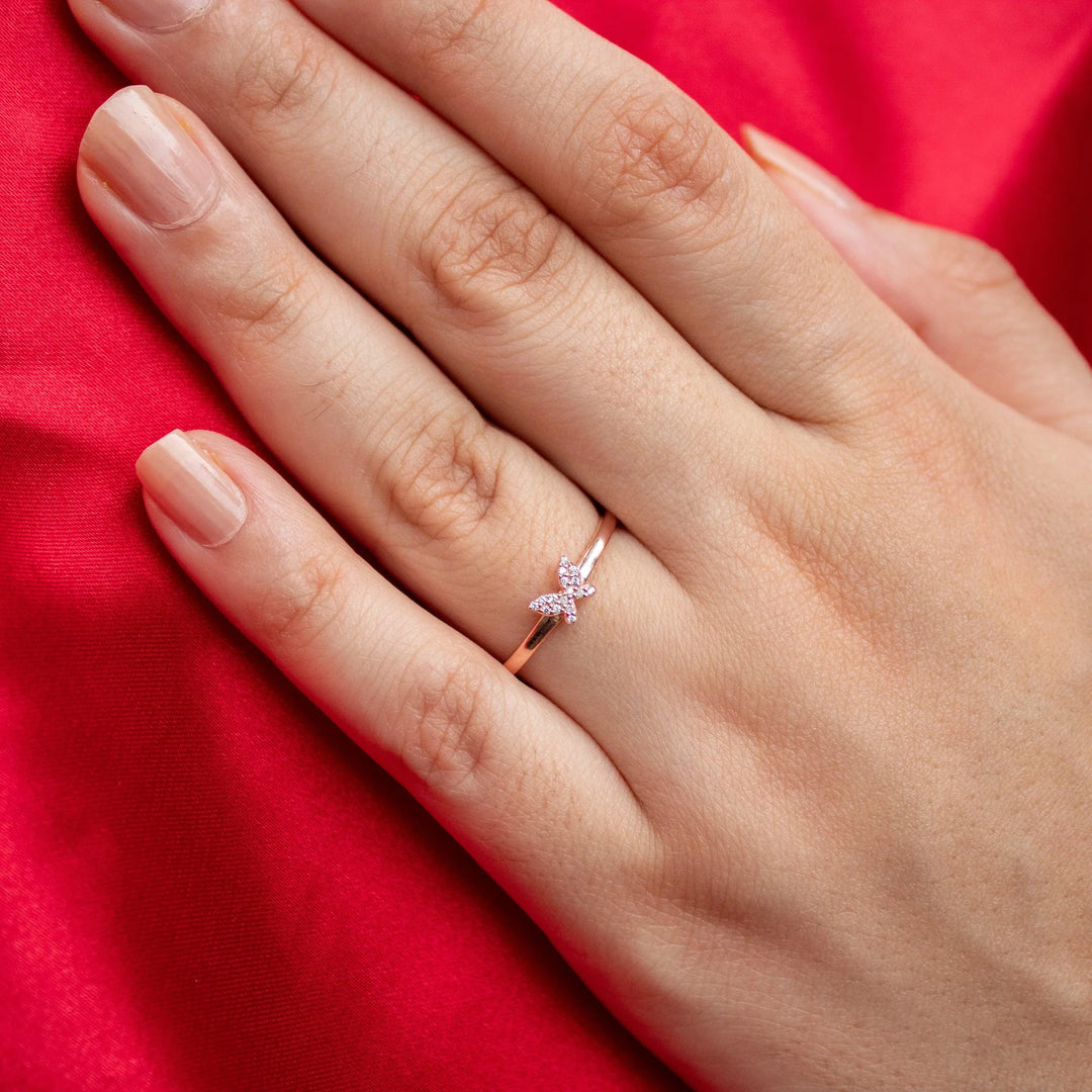 Butterfly Love 925 Sterling Silver Ring - Adjustable Size