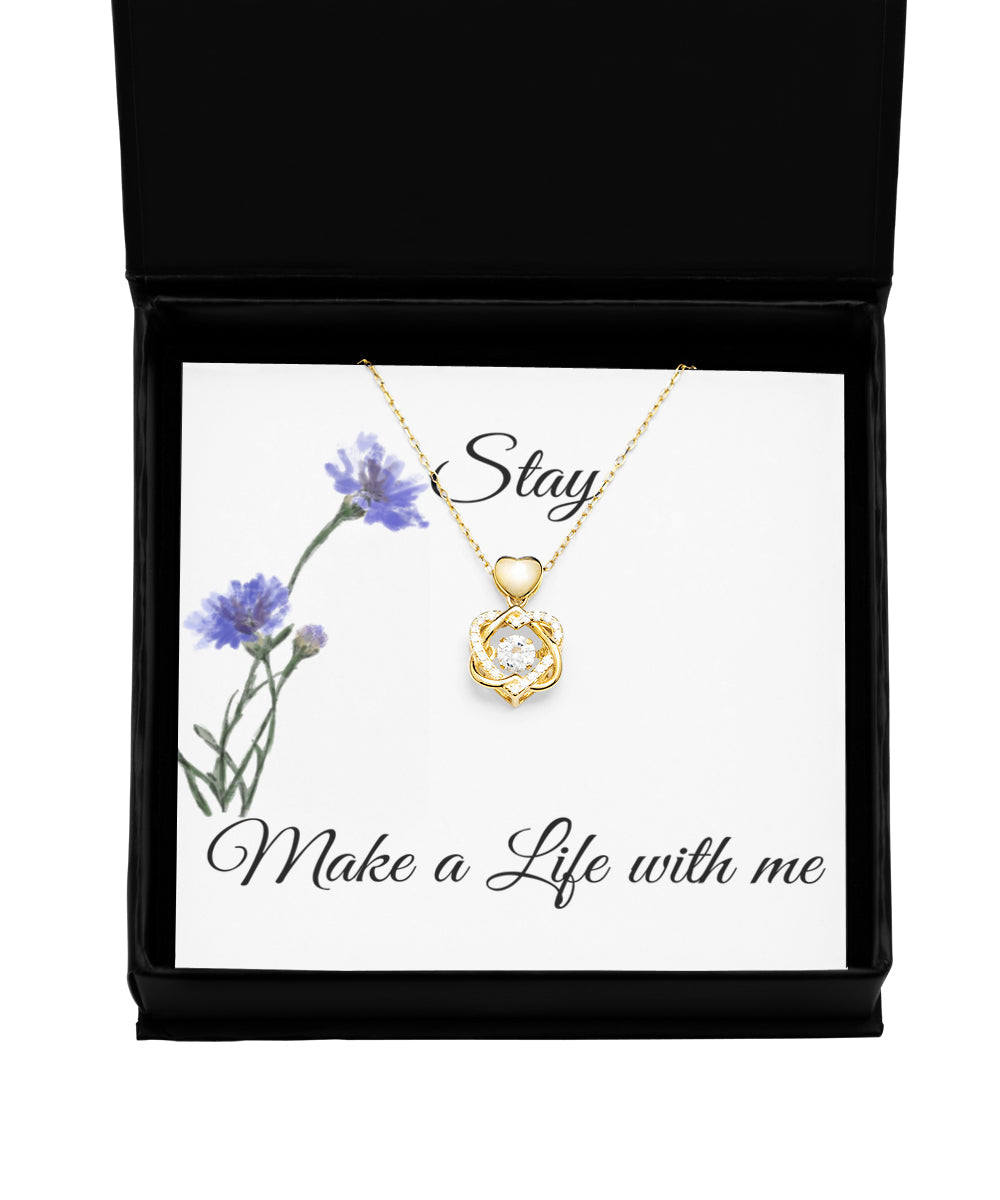 Unique Way To Ask Your Love To Stay - Dancing Heart Necklace