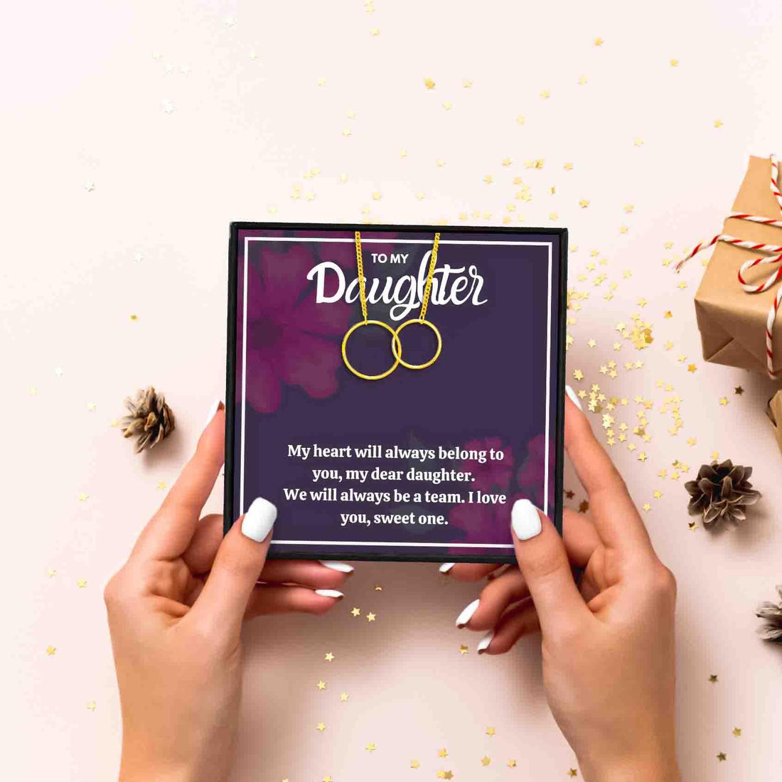 Special Gift To Daddy's Princess - Dual Circlet Necklace