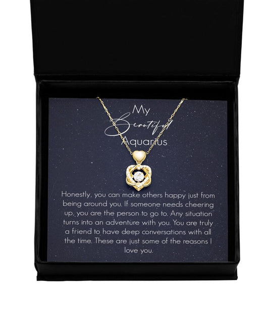 Beautiful Gift For Aquarius - Dancing Heart Necklace