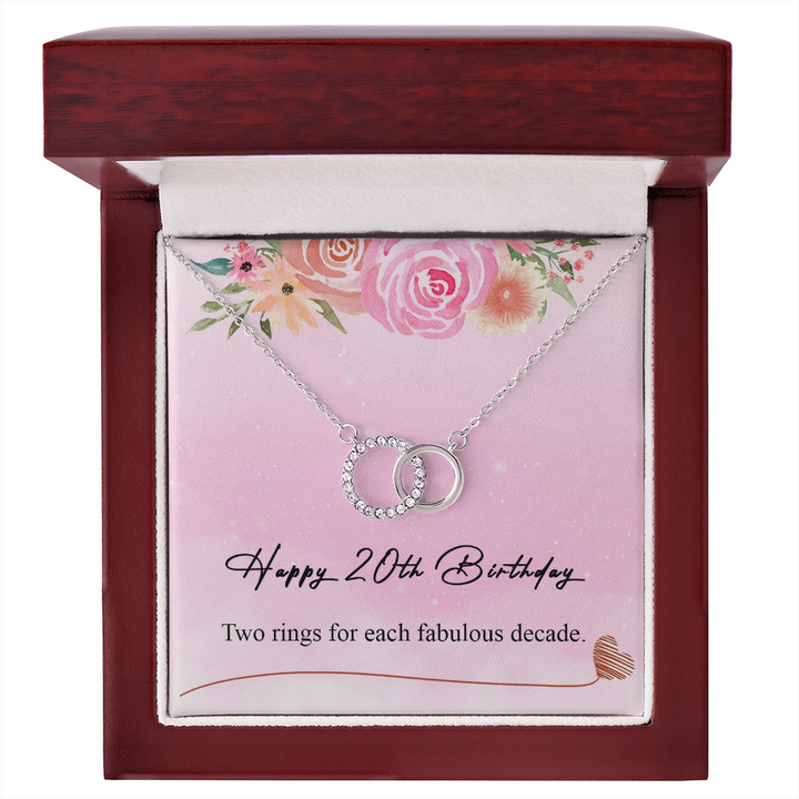 Beautiful 20th Birthday Gift - Dual Circlet Necklace