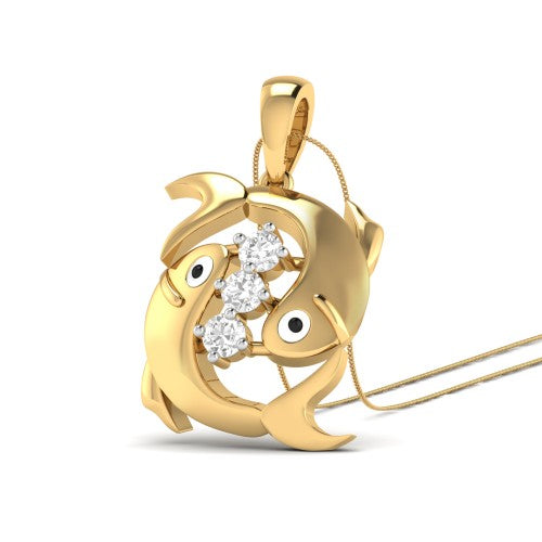 Charming Dolphin Silver Necklace