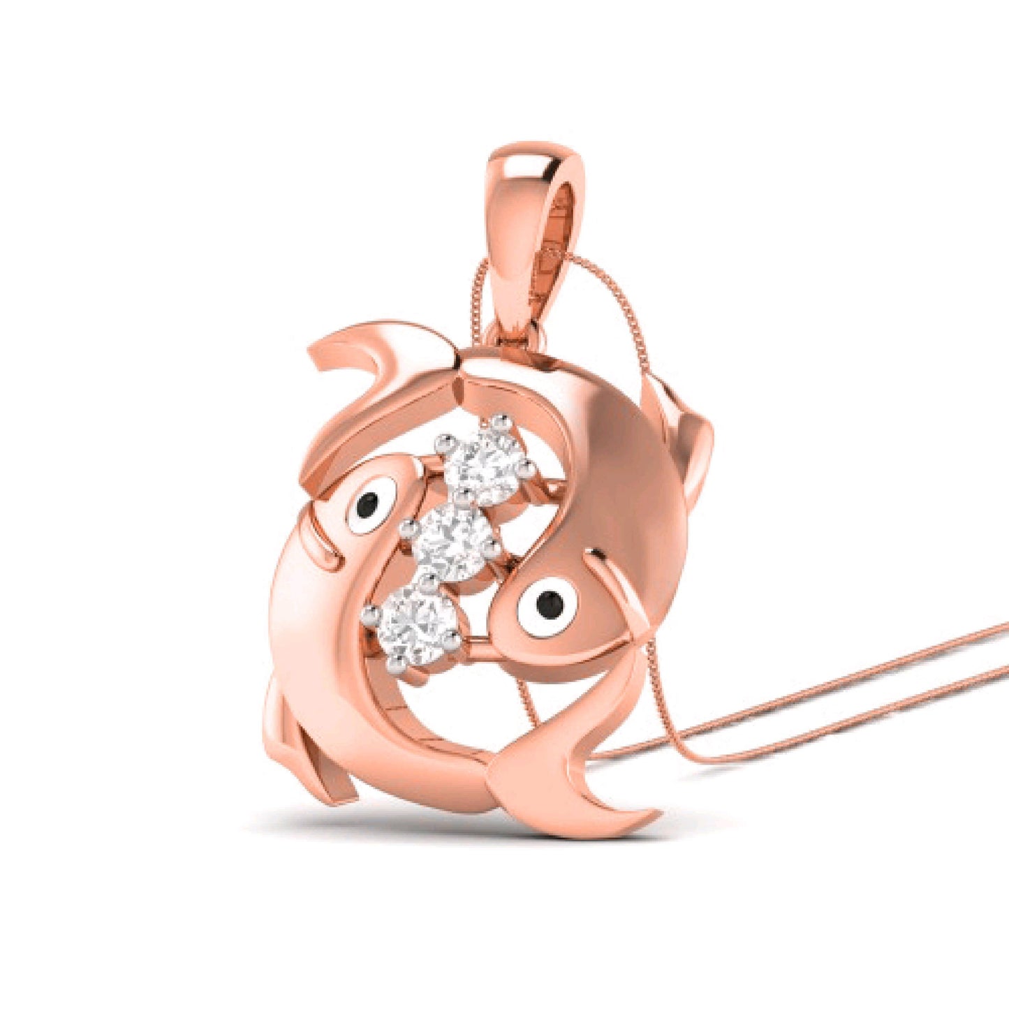 Charming Dolphin Silver Necklace