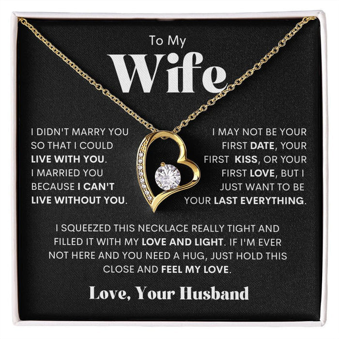 Special Gift For Your Wife - Silver Heart Necklace Gift
