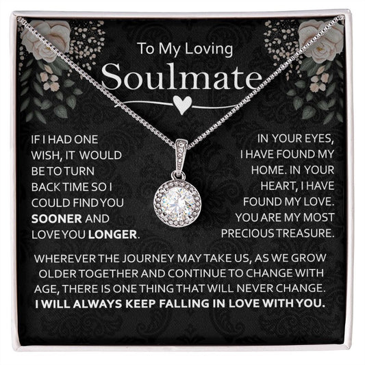 Special Soulmate Gift For Her - Cizzle Drop Necklace