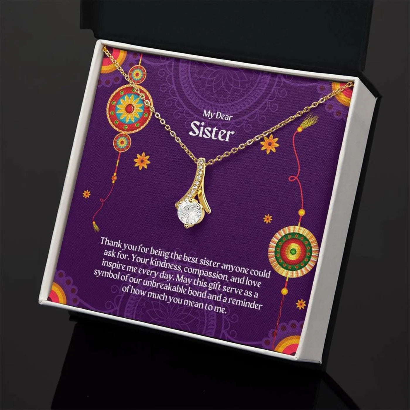 "..How much you mean to me" | Happy Raksha Bandhan Gift For Sister - Pure Silver Necklace