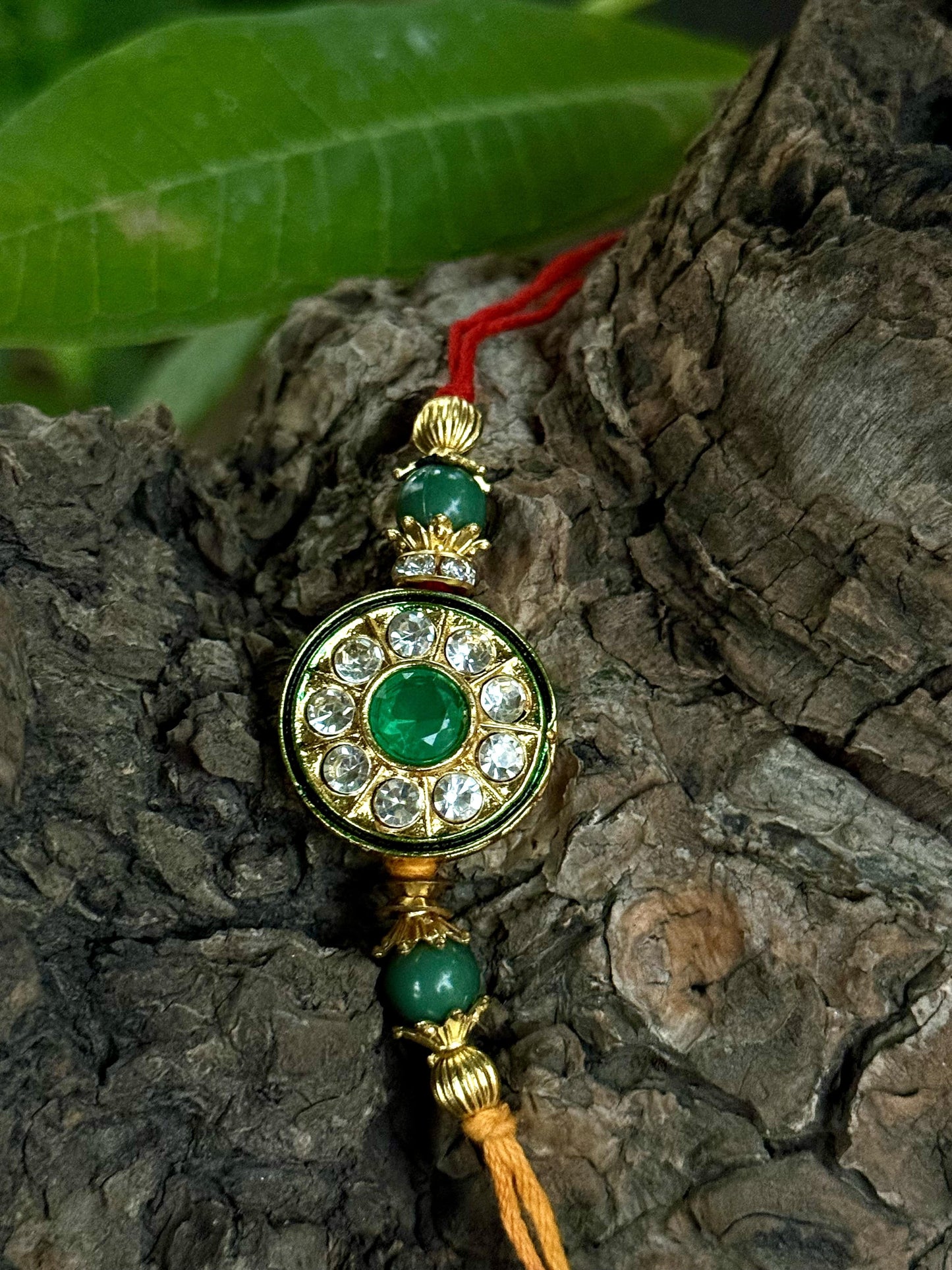 Emerald & Polki Precious Rakhi ❤️