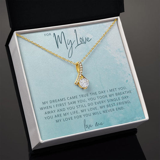 Unique Gift For My Love - Converse solitaire Necklace
