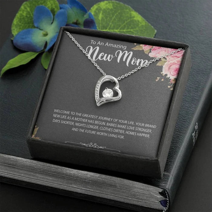 Best Heartfelt Gift for Mom to be - Baby Heart Pure Silver Necklace Gift