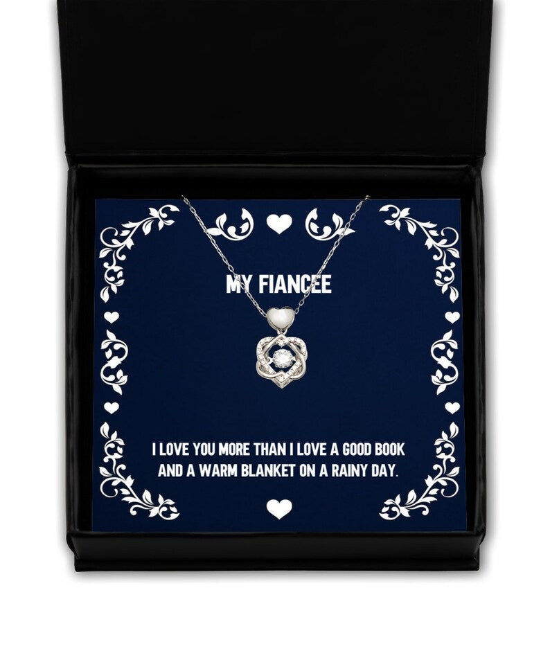 Beautiful Gift For My Lovely Fiancee - Dancing Heart Necklace
