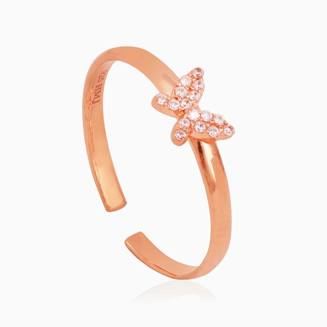 Butterfly Love 925 Sterling Silver Ring - Adjustable Size