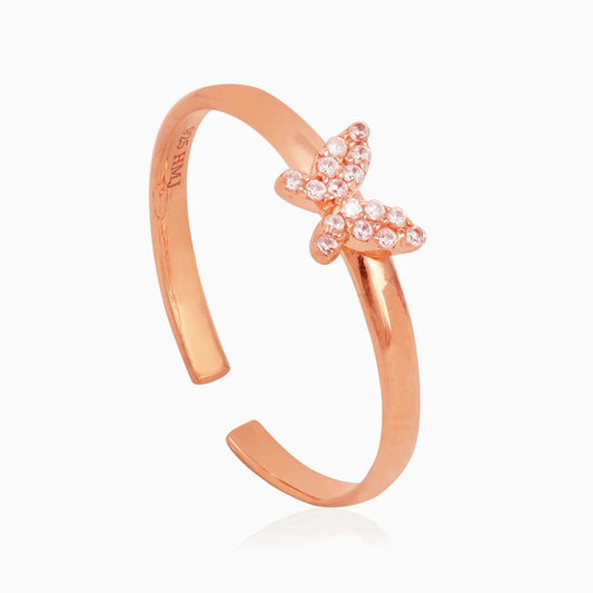 Butterfly Love 925 Sterling Silver Ring - Adjustable Size