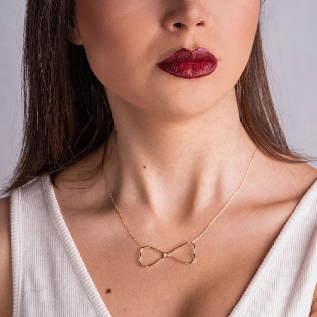 ๐ Heart 925 Silver Necklace with Gold Plated