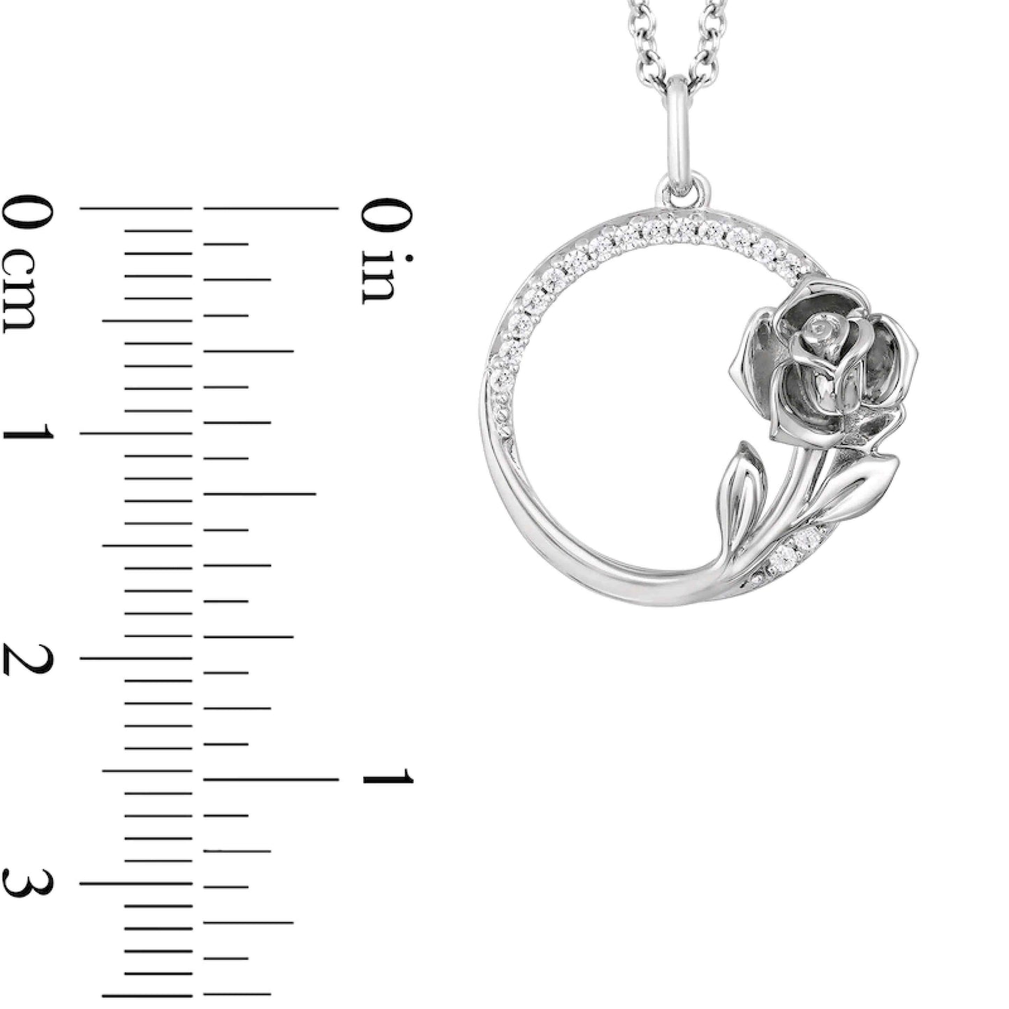 Rose Circlet 925 Sterling Silver Necklace