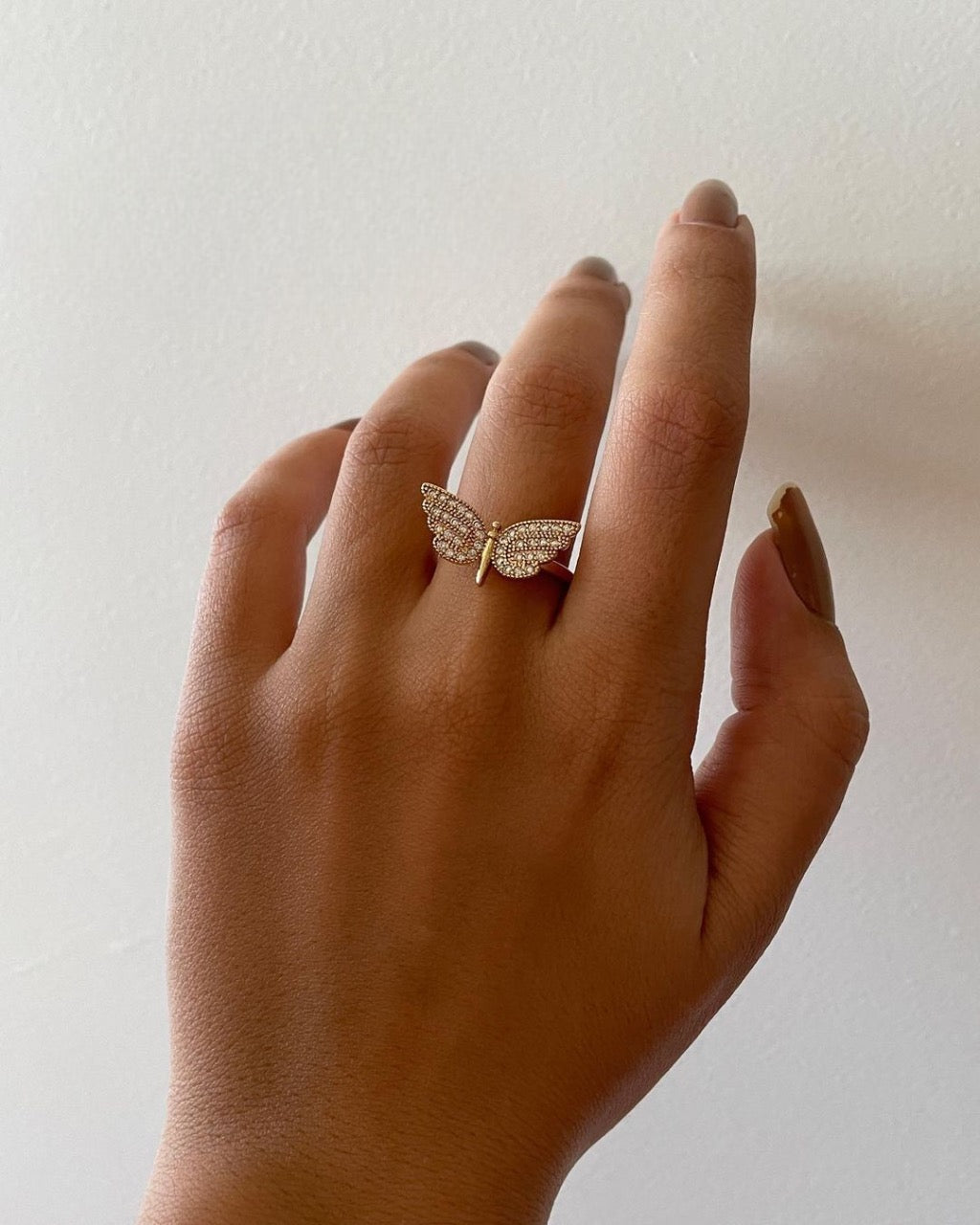 Butterfly Love Pure Silver Adjustable Ring