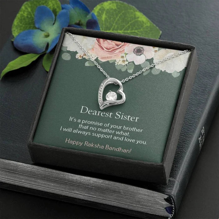 Surprise Rakhi Gift For Sister - 925 Sterling Silver Necklace