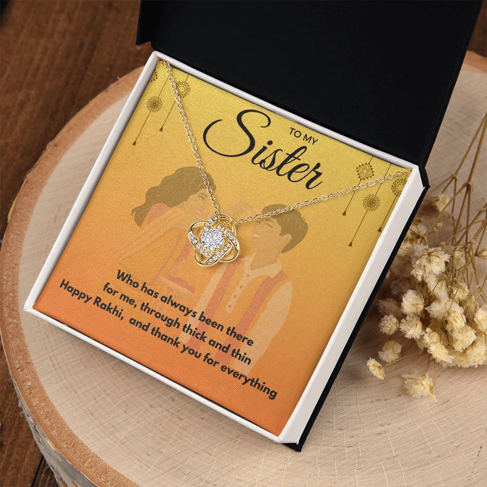 "..Thank you for everything.." | Thoughtful Rakhi Gift For Sister - 925 Sterling Silver Necklace